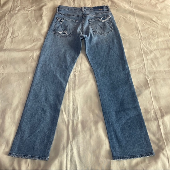 MOTHER- High Waisted Hiker Hover Jeans Light Wash Slay It With Flowers Size 27 - Picture 6 of 10